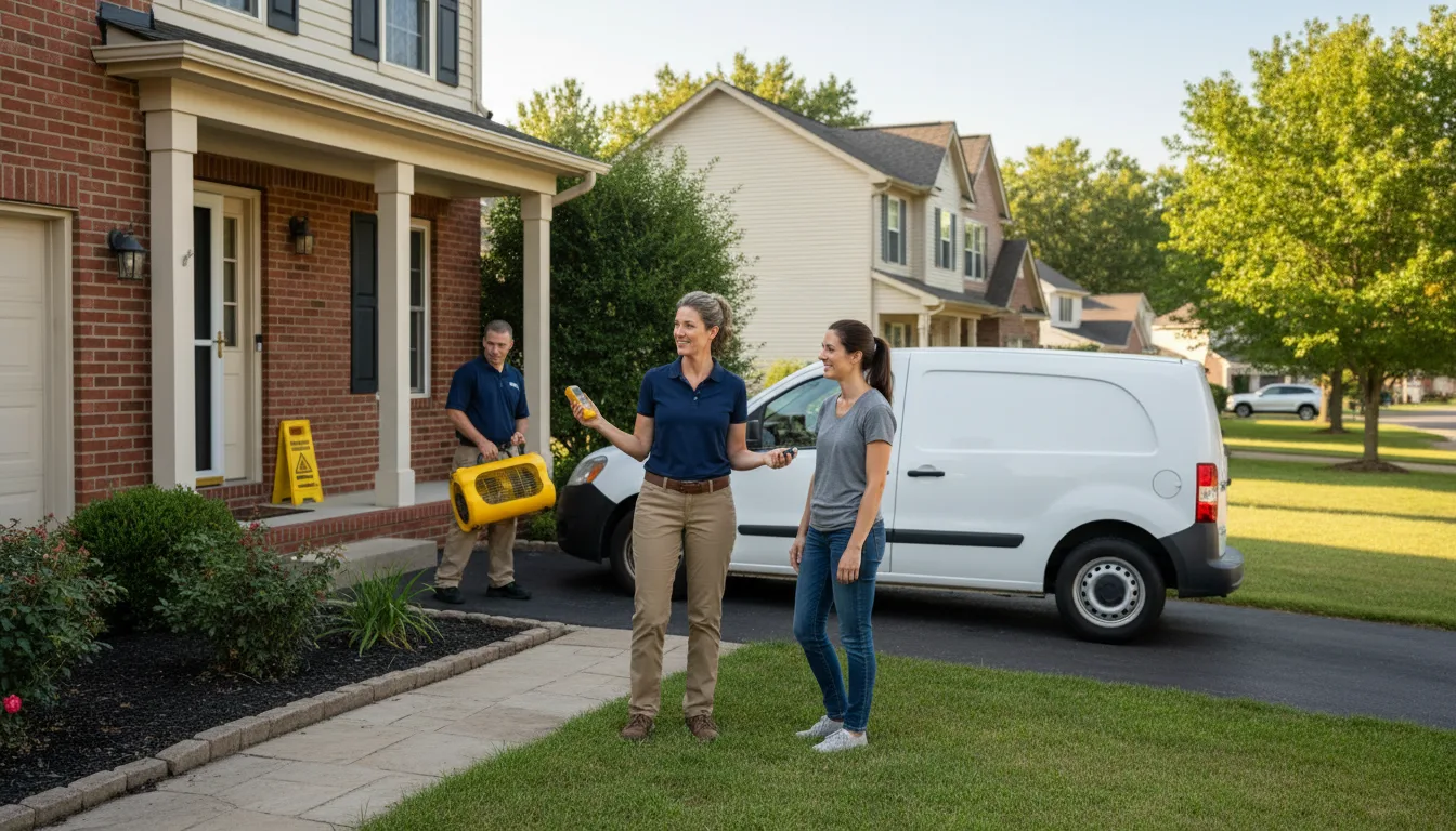 Residential water damage restoration in Mount Carmel, PA